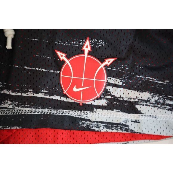 Nike DV9607-010 Mens Sz XL Black/Red Loose Fit Reversible Mesh Basketball Shorts - Picture 8 of 13